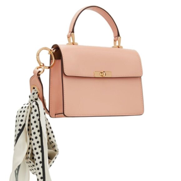 New! Marc Jacobs The Downtown Satchel Bag -Pink smooth leather with bag scarf - Picture 6 of 11